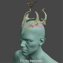 Fantasy Crown of Krasus from Baldurs Gate 3 3d model