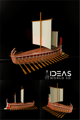 Theseus’s Ship - Ancient ship 3d model