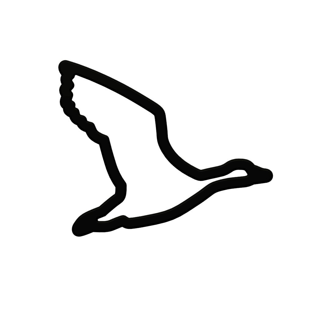Flying Goose Cookie Cutter STL File - 4 inches 3d model
