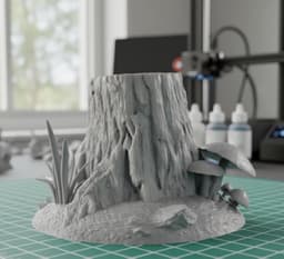 Chopped Tree Terrain – Miniature (Pre-Supported STL) 3d model