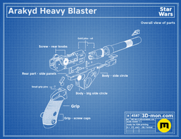 Arakyd Heavy Blaster - Jedi Survivor 3d model