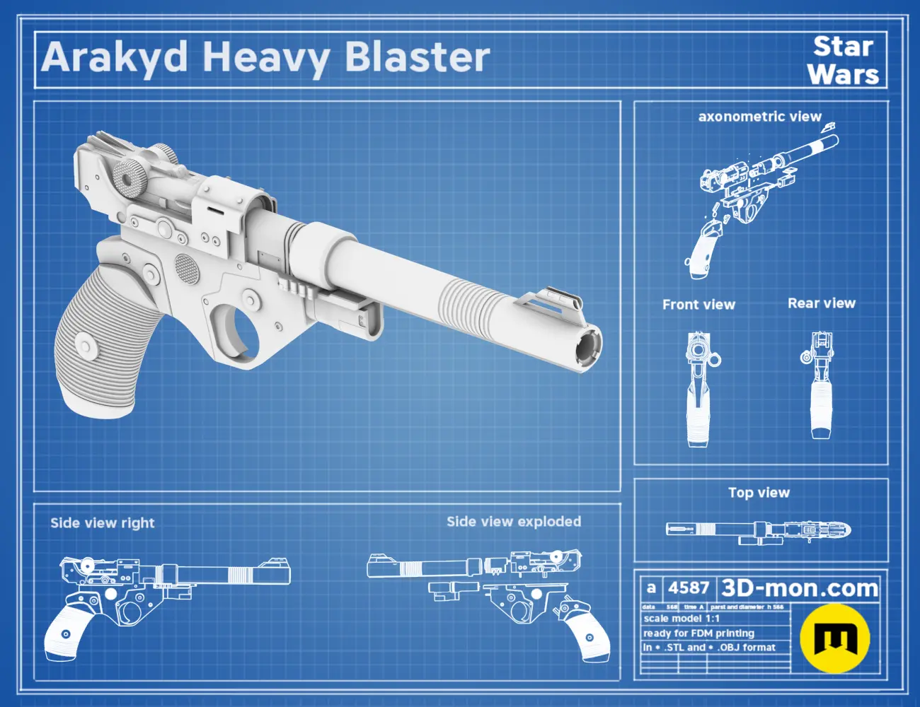 Arakyd Heavy Blaster - Jedi Survivor 3d model