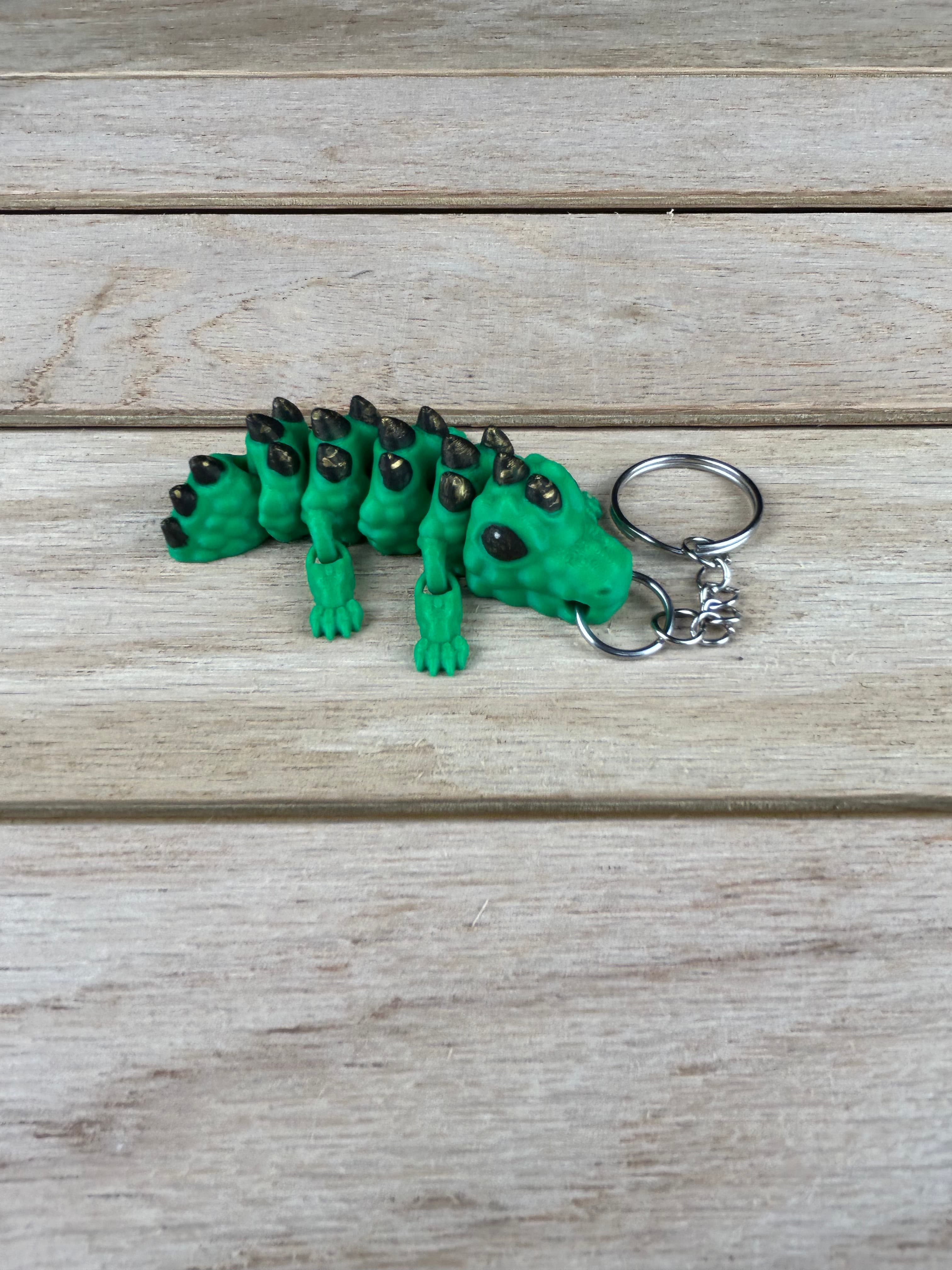 Gator Dragon Fidget Keychain 3d model