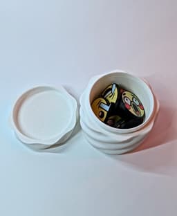Spiral Jar - Threaded LID 3d model
