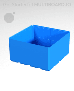 4x4x2 CU - Simple Walls - Multibin Shell 3d model