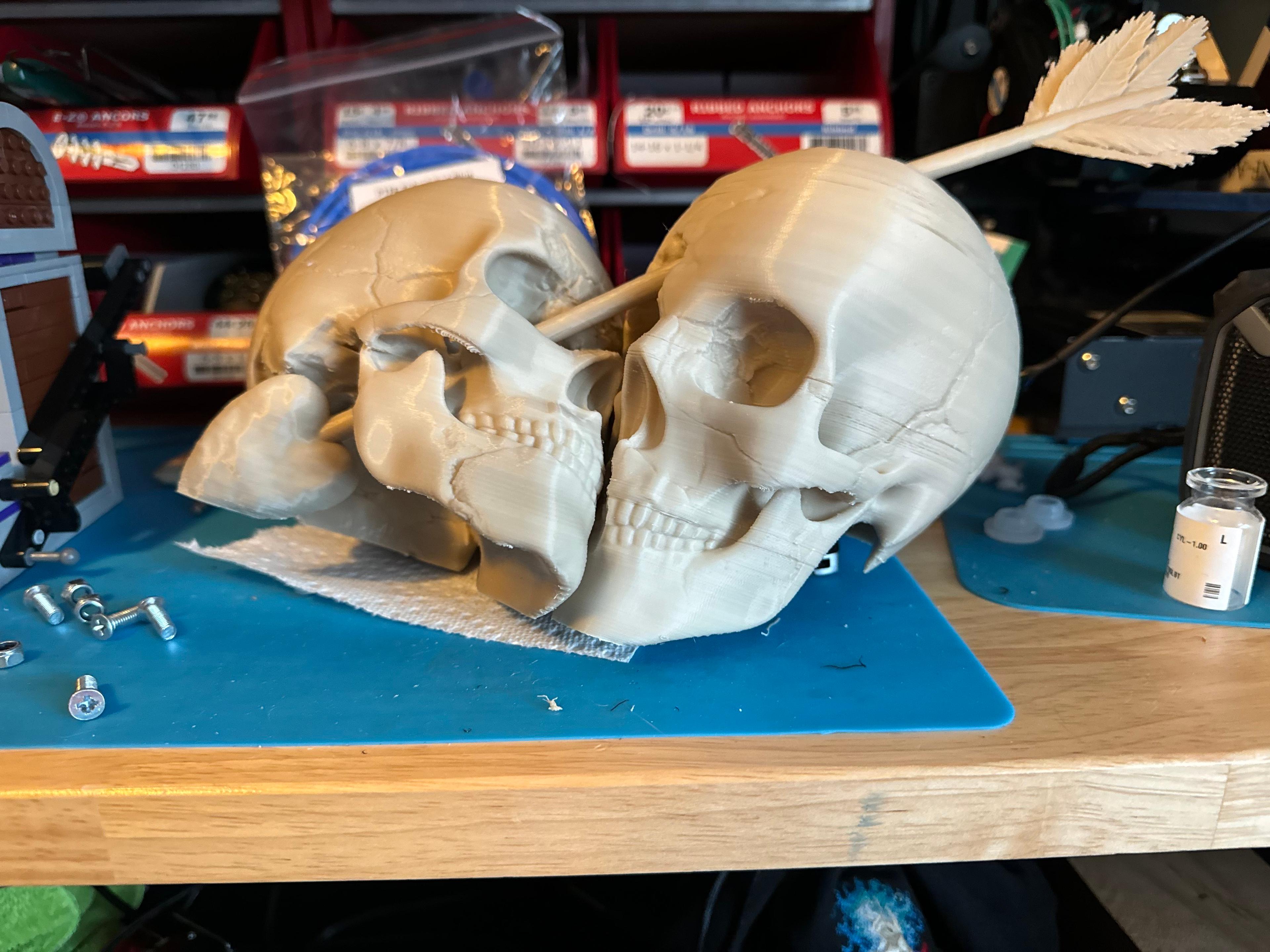 Together Forever -Skull Decor - Bone white ESun PLA+ - 3d model