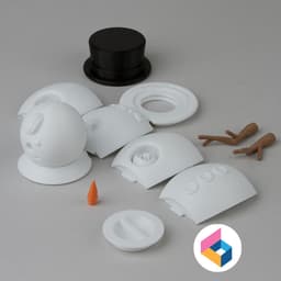 Foldable Snowman 3d model