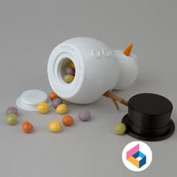 Foldable Snowman 3d model