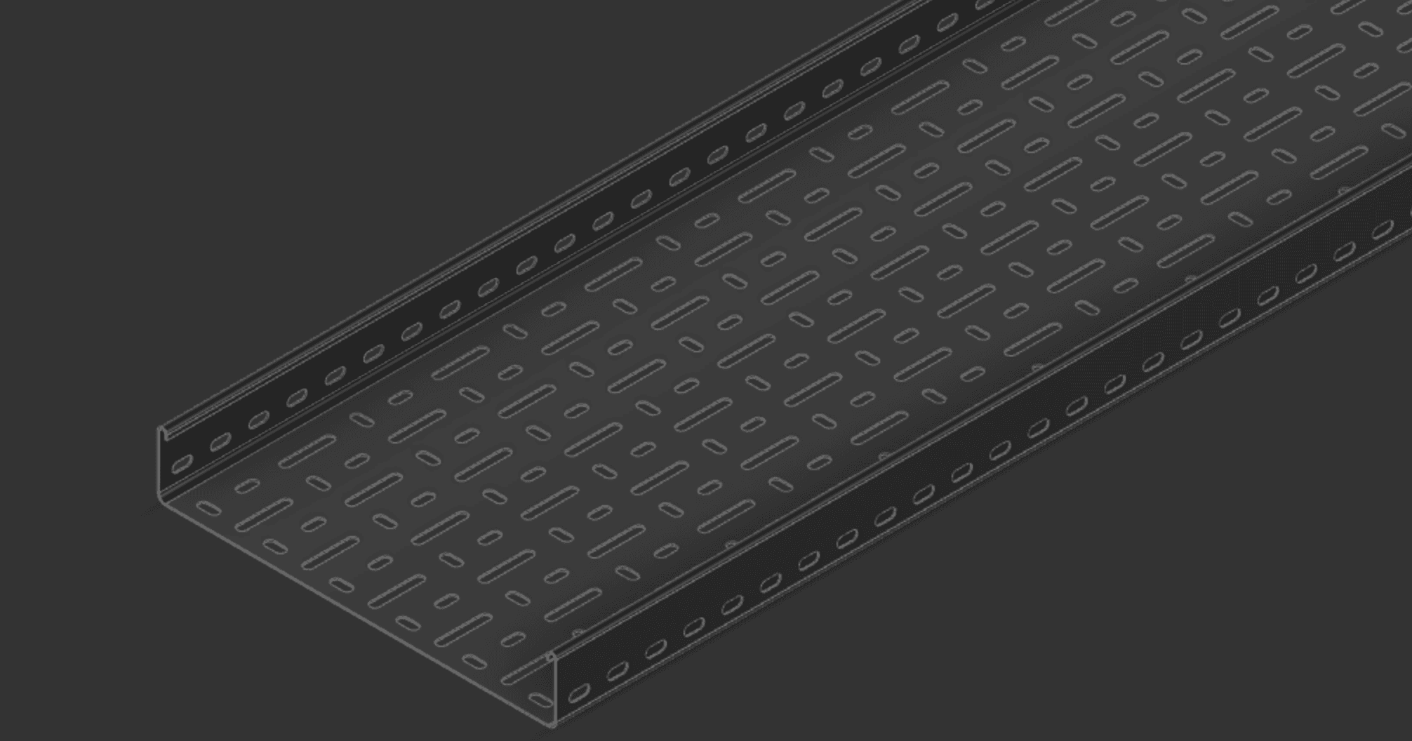 Cable Tray 300mm x 3000mm TYPE2 3d model