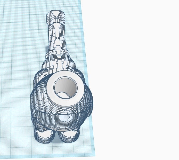 DIY spoon pipe 14mm 3d model