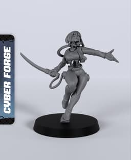 Rena Ledspitter - With Free Cyberpunk - Sci-Fi Gift Ideas for RPG and Wargamers 3d model