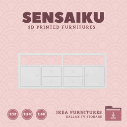 Miniature Replica 23. KALLAX TV Storage Combination Miniature Dollhouse IKEA 3D for Miniature Dollho 3d model
