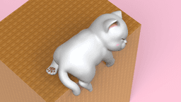 Cute Sleepy Kitten 3d model