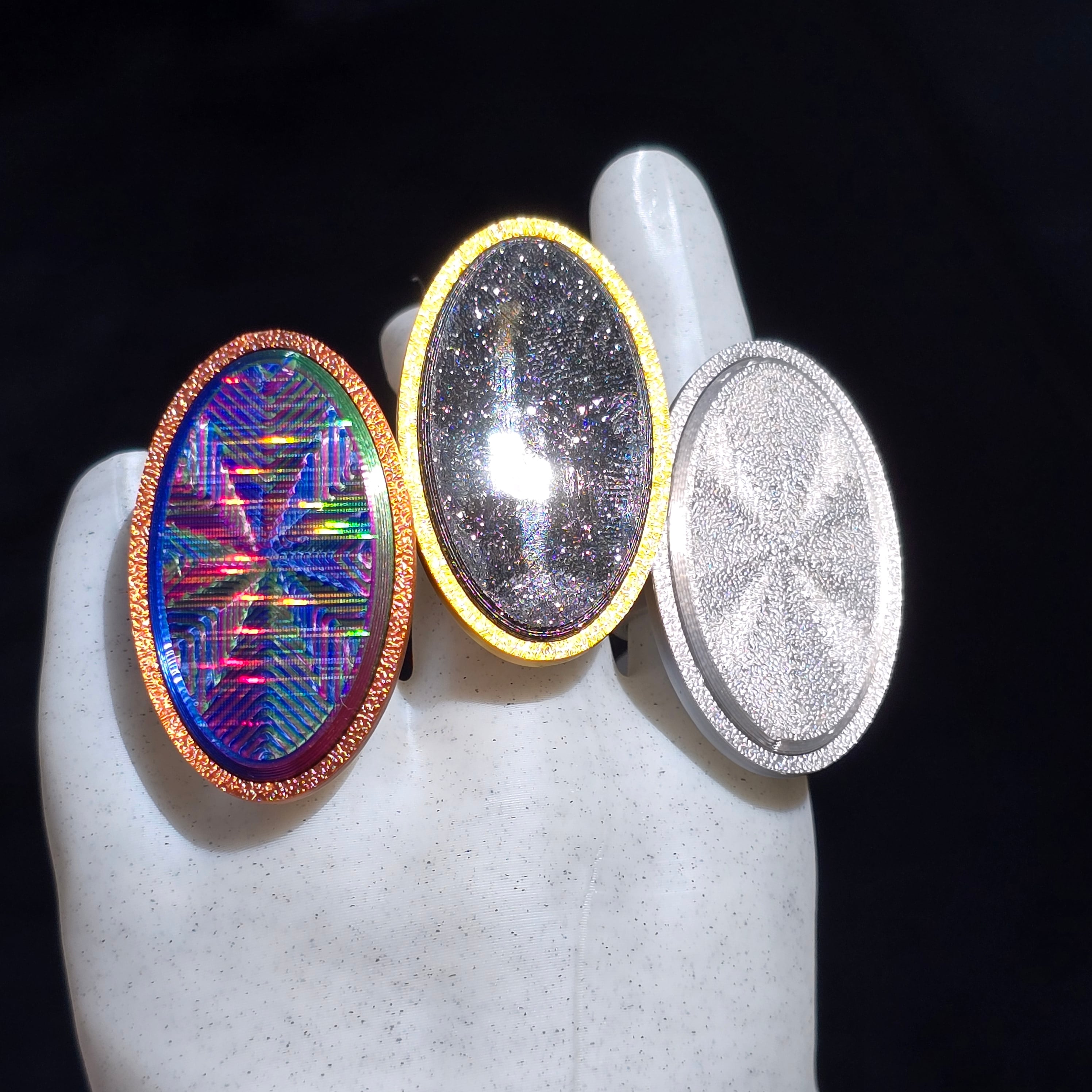Oval Bling Ring 3d model