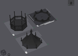 Mini Gothic Gazebo Altar – Printable Cathedral Shrine Display for Dark Decor 3d model