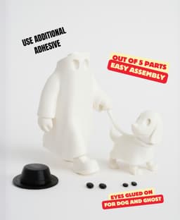 GHOST WITH DOG (DANIEL) - WALKING GHOST / TOY / ASSEMBLY / HALLOWEENDECOR 3d model