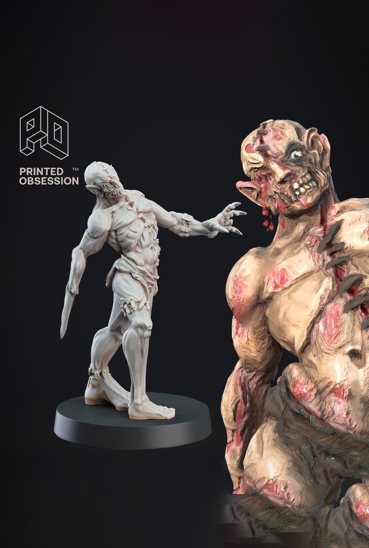 Flesh Golem - Constructs - PRESUPPORTED - Illustrated and Stats - 32mm scale 3d model