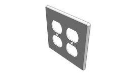 Two Gang Electrical Outlet Wall Plate (Original Replacement) 3d model