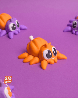 cute halloween spider pumpkin edition - articulated 3d model