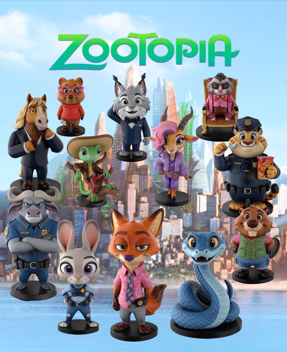 Zootropolis Characters STL Files | Kids Cartoon 3D Print Collection 3d model