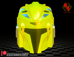 Yellow Mando Helmet 3d model