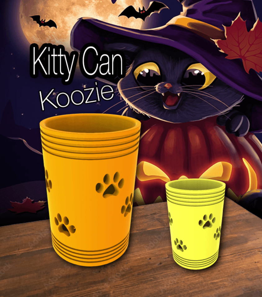 Kitty Can Koozie 3d model