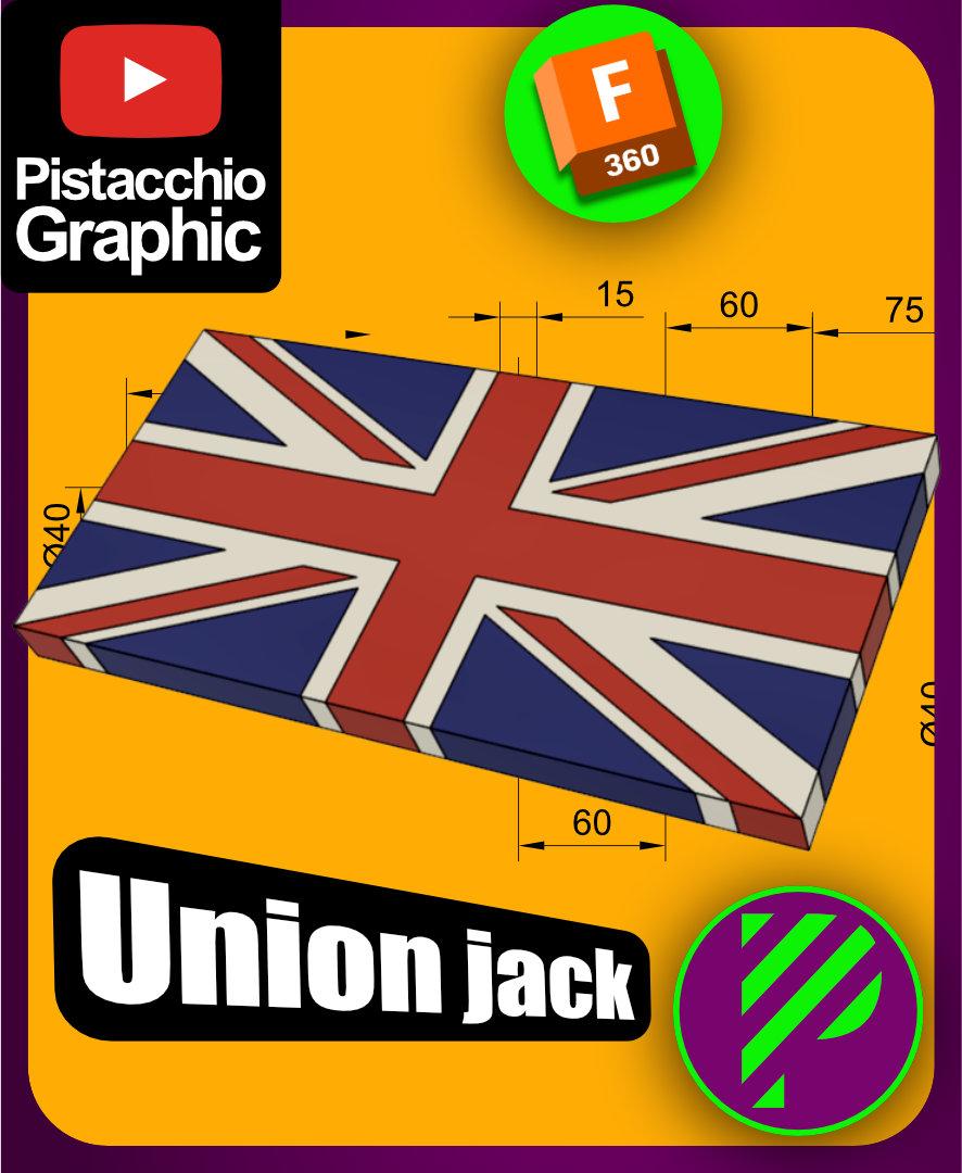 Union Jack Flag 3D Print | Fusion | Pistacchio Graphic 3d model