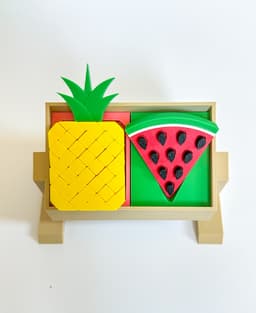 Mini Fruit Stand with Inserts for Fruit Fidgets 3d model