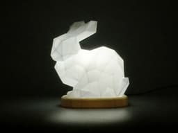 low poly stanford bunny lamp 3d model
