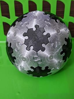 Snap Ball (Truncated Icosahedron)  - Ender 3 Pro
Res: 2
Infill: 20%
Sunlu: Black & Silver Silk PLA