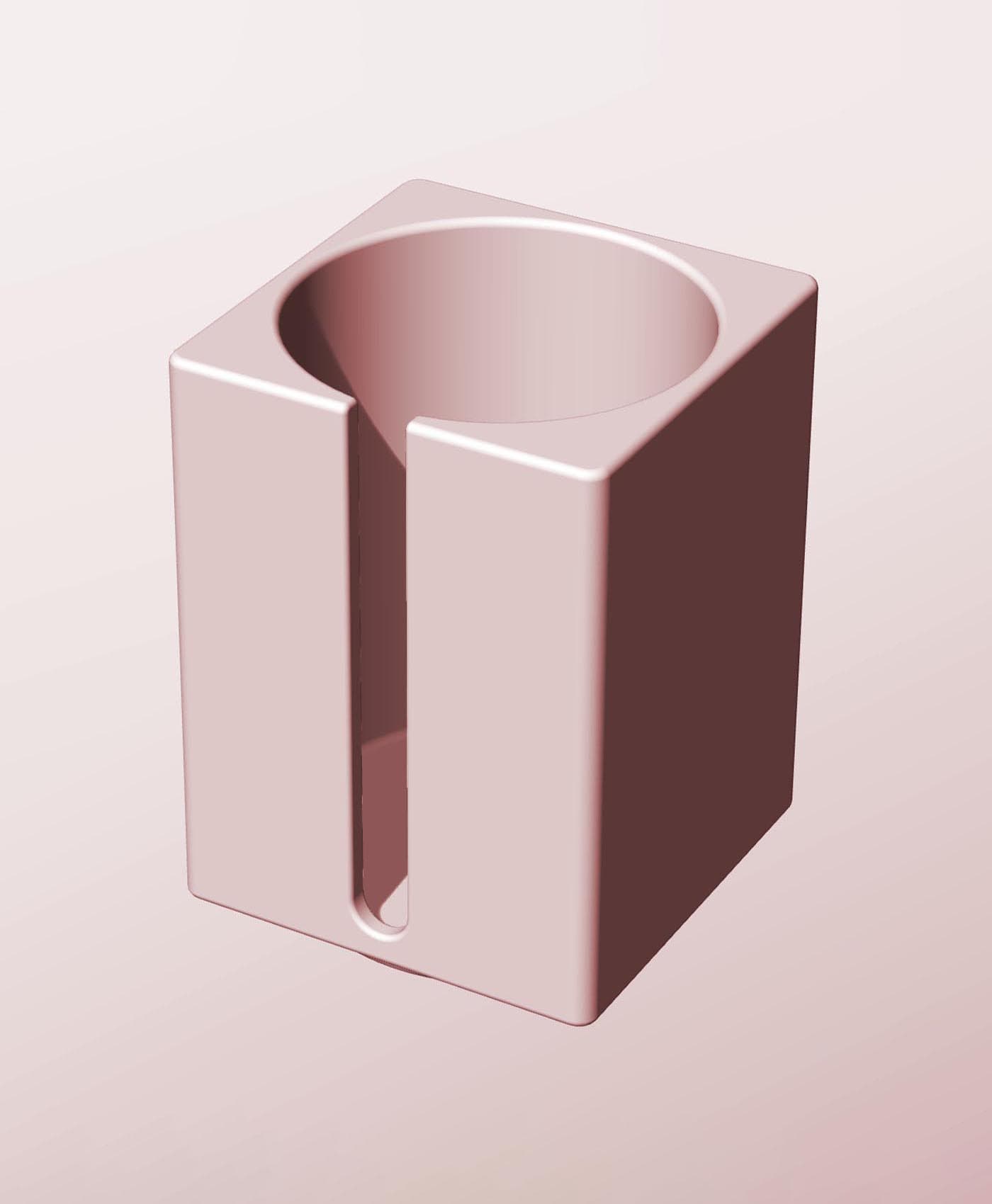 CS68-100-S Stackable slotted bin box module for creative decor 3d model