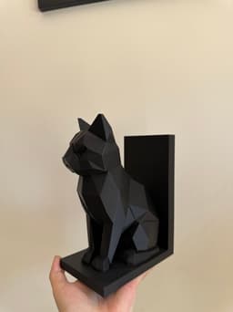 Low Poly Cat Bookend | Modern 3D Printable Decor (STL + 3MF) 3d model