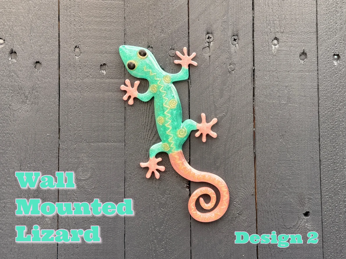 Wall Mounted Lizard, Design 2 3d model