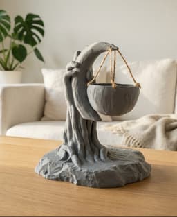 Sculptural Hand Hanging Pot — Unique Home Decor 3d model