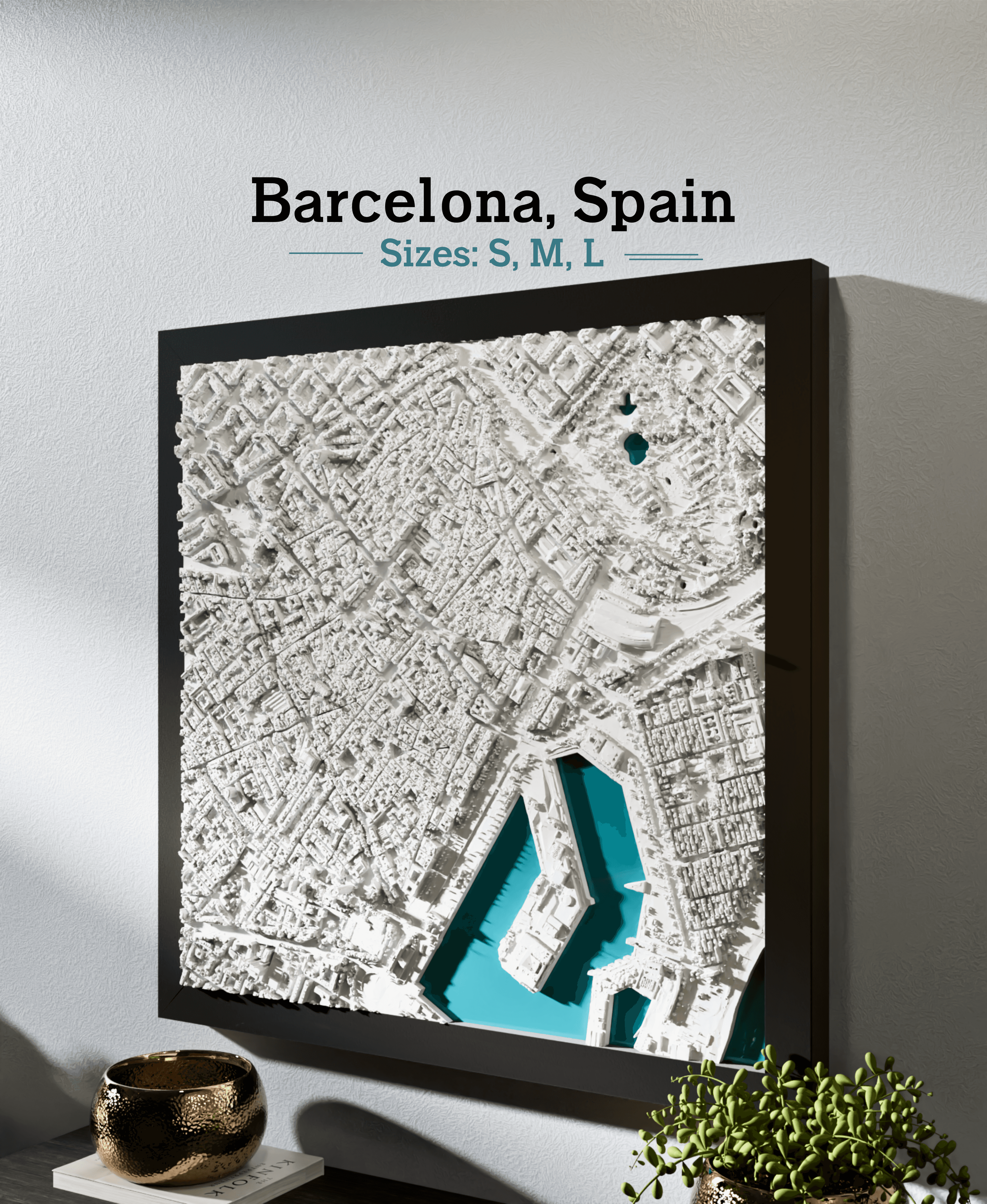Barcelona, Spain - S, M, L, & XL 3d model