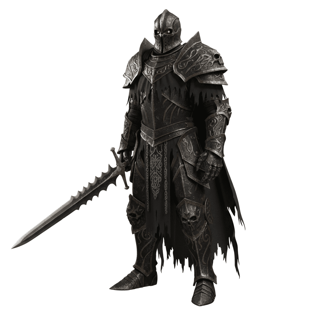 Black Crypt Undead Knight Warrior 3d model