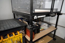Endmill and Collet Holder for Lead1010 CNC Router - Macro view of the organizer - 3d model
