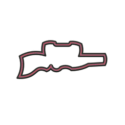 Rifle Cookie Cutter STL File - 4 inches 3d model