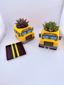 School Bus Planter 3d model