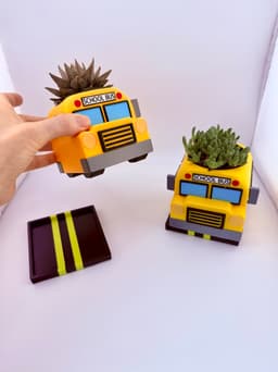 School Bus Planter 3d model