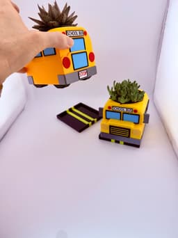School Bus Planter 3d model