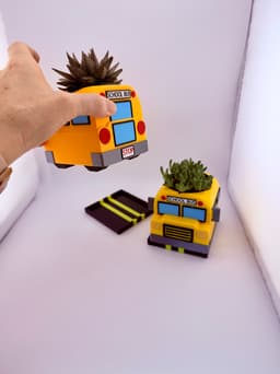 School Bus Planter 3d model