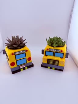School Bus Planter 3d model