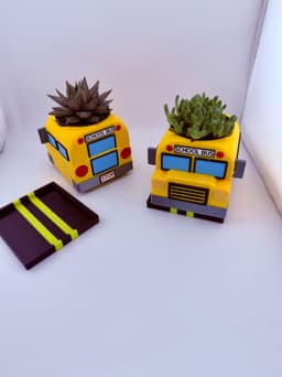 School Bus Planter 3d model