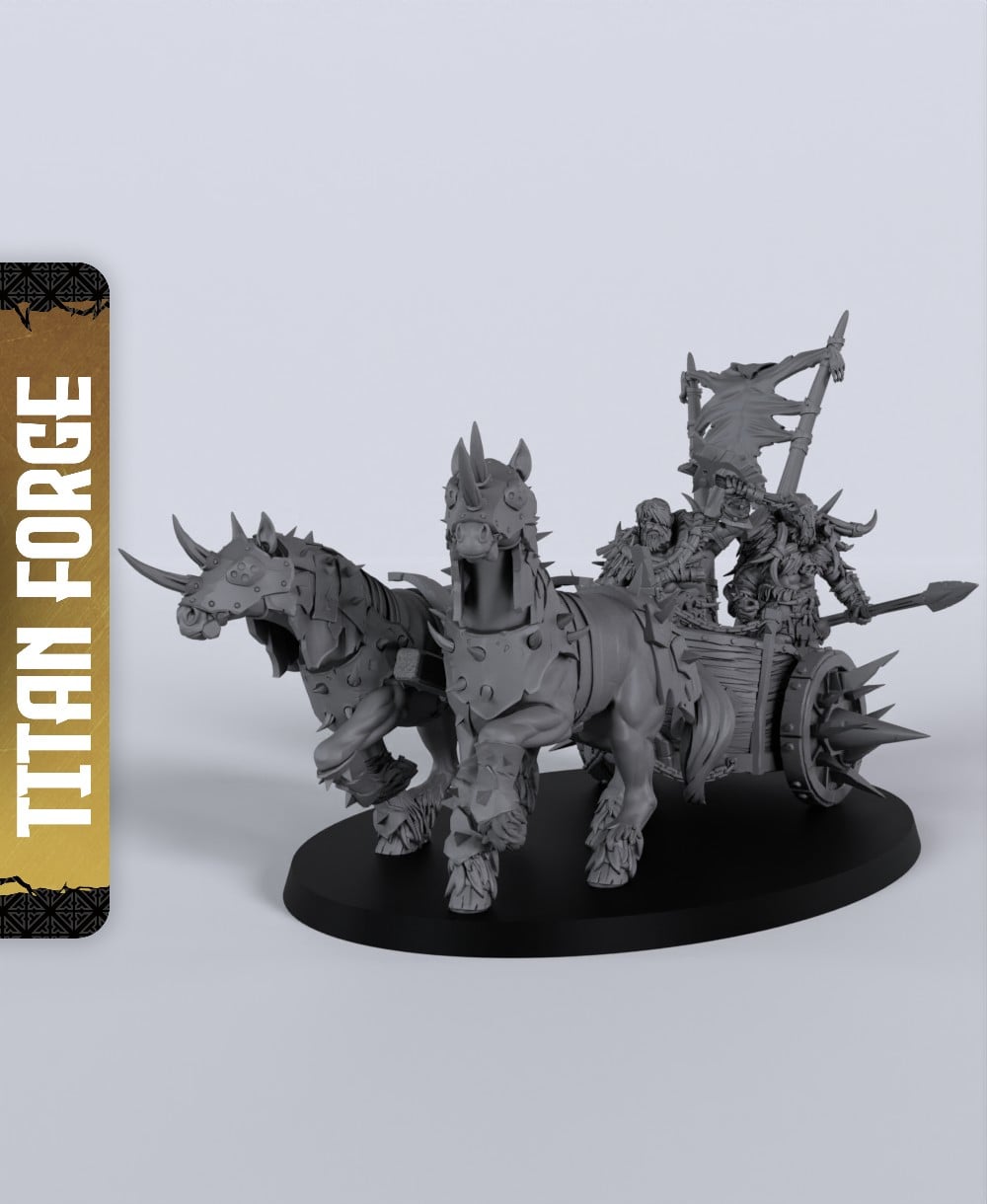Chariots - With Free Dragon - 5e DnD Inspired for RPG and Wargamers 3d model