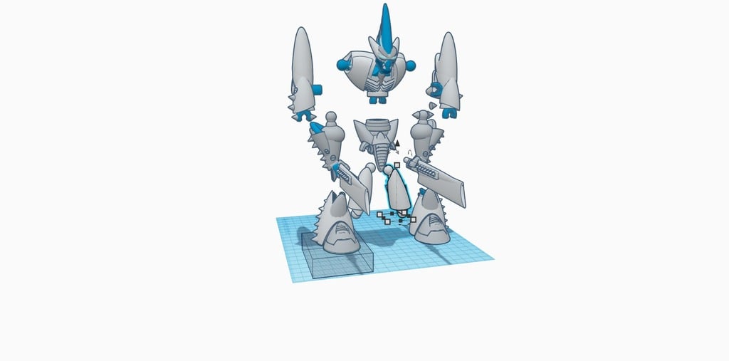 smooth blade robot. 3d model