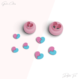 Valentines Day Studs Polymer Clay Cutter Pack, Mini Valentine Set, 10 Models, 2 Size, No:1332 3d model