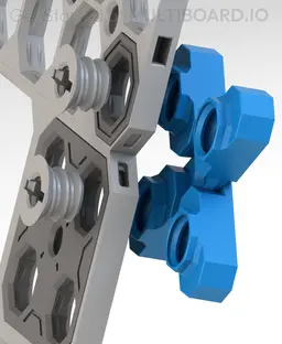 6.25 mm - Quad Bolt-Lock - ScrewOn Mount 3d model