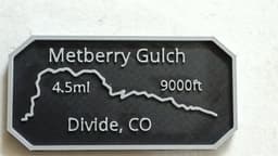 Maverick's Trail Badge Metberry Gulch Divide Colorado 3d model