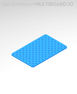 11x7 MU - Small Thread SU - MultiBoard Plate 3d model